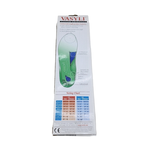 Vasyli Men's Full-Length Low Density Custom Orthotics - XL - Picture 5 of 10